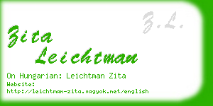 zita leichtman business card